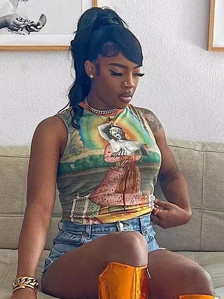 2024 New Aesthetic Print Tank Tops Women Sleeveless Y2K Vintage Trend Skinny Elastic Wild Streetwear Casual Basic Summer Vest
2024 New Aesthetic Print Tank Tops Women Sleeveless Y2K Vintage Trend Skinny Elastic Wild Streetwear Casual Basic Summer Vest