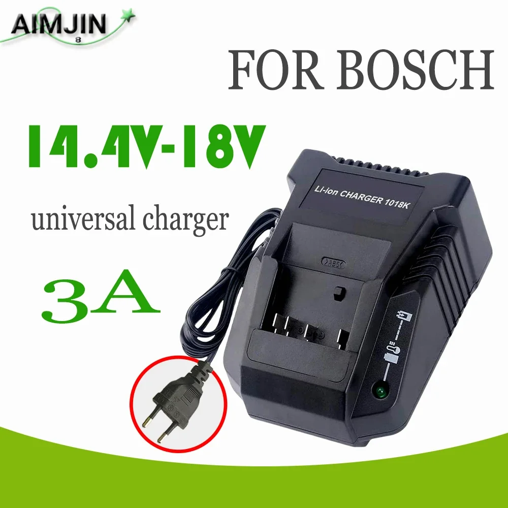 For Bosch 14.4V 18V 3A charger Li-Ion charger Per BAT609 BAT609G BAT618 BAT618G Caricatore AL1860CV AL1814CV
For Bosch 14.4V 18V 3A charger Li-Ion charger Per BAT609 BAT609G BAT618 BAT618G Caricatore AL1860CV AL1814CV