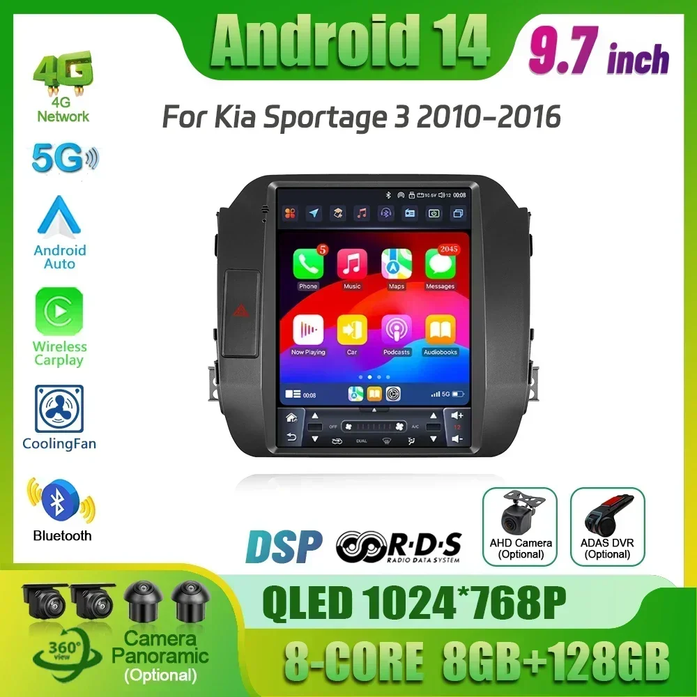 9.7inch Android 14 For Kia Sportage 3 2010-2016 Car Radio Multimedia Wireless Bluetooth Carplay Stereo 4G Head Unit Touch Screen
9.7inch Android 14 For Kia Sportage 3 2010-2016 Car Radio Multimedia Wireless Bluetooth Carplay Stereo 4G Head Unit Touch Screen