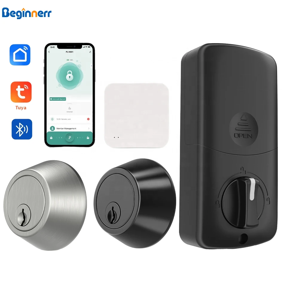 Tuya Smart deadbolt door lock Bluetooth Alexa google home Key App Electronic Deadbolt Digital door lock
Tuya Smart deadbolt door lock Bluetooth Alexa google home Key App Electronic Deadbolt Digital door lock
