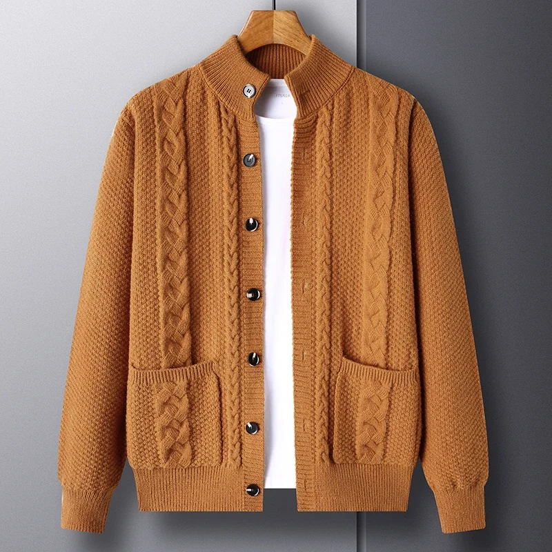 Men's Diamond Plaid Thick Wool Warm Fashion Long Sleeved Casual Cardigan Knitted Sweater Men Coats
Men's Diamond Plaid Thick Wool Warm Fashion Long Sleeved Casual Cardigan Knitted Sweater Men Coats