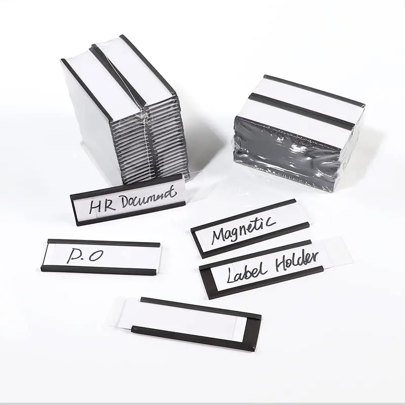 Magentic Label Holders with Paper Inserts and Clear Plastic Protectors Magnetic Data Card Holders File Cabinet for Office Shelf
Magentic Label Holders with Paper Inserts and Clear Plastic Protectors Magnetic Data Card Holders File Cabinet for Office Shelf