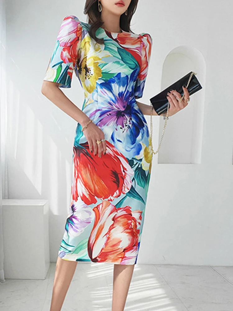 Elegant Women Pencil Dress Summer Vintage Floral Print Short Sleeve Slit Slim Midi Party Commute Robe Femme Ladies Mujer Vestido
Elegant Women Pencil Dress Summer Vintage Floral Print Short Sleeve Slit Slim Midi Party Commute Robe Femme Ladies Mujer Vestido