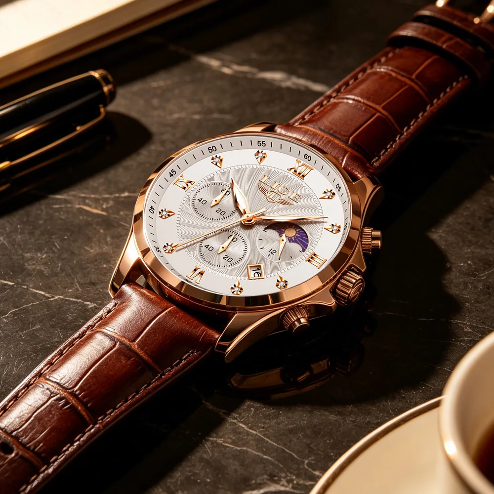 Relogio Masculino LIGE Casual Men Watch Luxury Leather Waterproof Sport Quartz Wristwatch Chronograph Military Watch for Men
Relogio Masculino LIGE Casual Men Watch Luxury Leather Waterproof Sport Quartz Wristwatch Chronograph Military Watch for Men