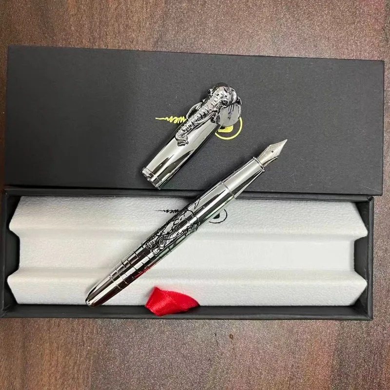 No.5 Three Layers Nib Fuliwen Fountain Pen Unique Elephant Engraving Design Long Knife 4.0mm Business Ink Calligraphy Pen OFFICE
No.5 Three Layers Nib Fuliwen Fountain Pen Unique Elephant Engraving Design Long Knife 4.0mm Business Ink Calligraphy Pen OFFICE