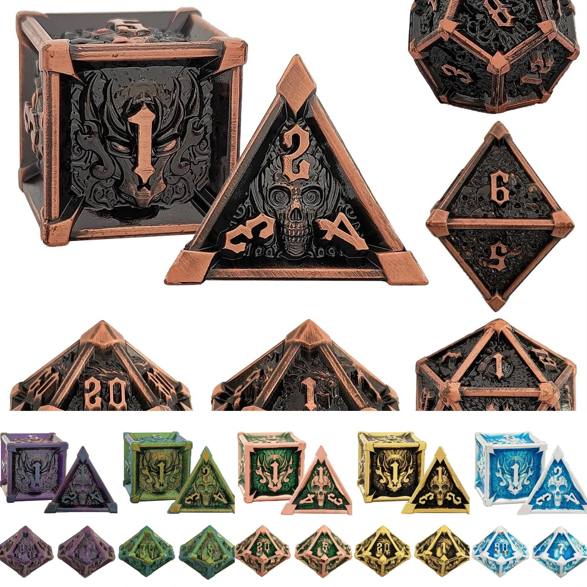 Цифровые игральные кости с рисунком черепа, 7 шт./компл., для TRPG, ролевых игр, COC, настольная игра, набор кубиков Dnd, набор многогранных кубиков с номером
Цифровые игральные кости с рисунком черепа, 7 шт./компл., для TRPG, ролевых игр, COC, настольная игра, набор кубиков Dnd, набор многогранных кубиков с номером