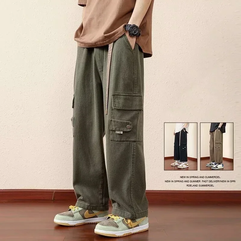 2025 New Men's Hip Hop Fashion Cargo Pants Multi-Pocket Baggy Trousers Y2K Vintage Tactical Streetwear Work Wear Sweatpants
2025 New Men's Hip Hop Fashion Cargo Pants Multi-Pocket Baggy Trousers Y2K Vintage Tactical Streetwear Work Wear Sweatpants