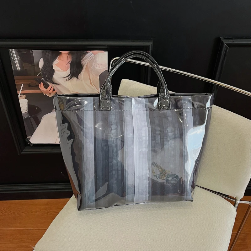 Korean Transparent Pvc Vertical Stripe Jelly Bag Polka Dot Contrasting Tote Bag Travel Storage Large Capacity Storage Bag New
Korean Transparent Pvc Vertical Stripe Jelly Bag Polka Dot Contrasting Tote Bag Travel Storage Large Capacity Storage Bag New