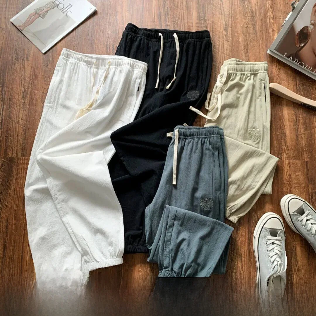 Unisex Casual Breathable Loose Long Pants Embroidery Drawstring Versatile Summer Sports Pants Straight Leg Pants
Unisex Casual Breathable Loose Long Pants Embroidery Drawstring Versatile Summer Sports Pants Straight Leg Pants