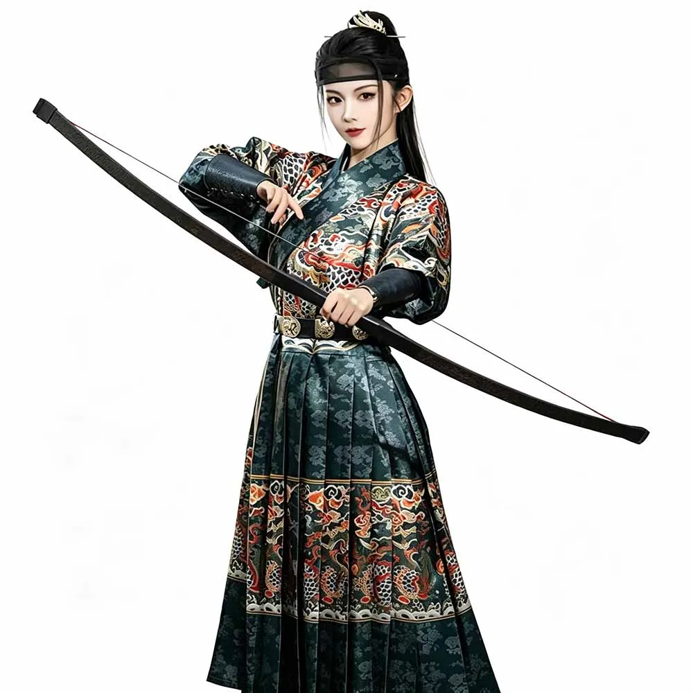 Flying Fish Hanfu for Women Men Traditional Ming Dynasty Green Purple Print Robe with Belt&Arm Guards Ancient Chinese Costume
Flying Fish Hanfu for Women Men Traditional Ming Dynasty Green Purple Print Robe with Belt&Arm Guards Ancient Chinese Costume