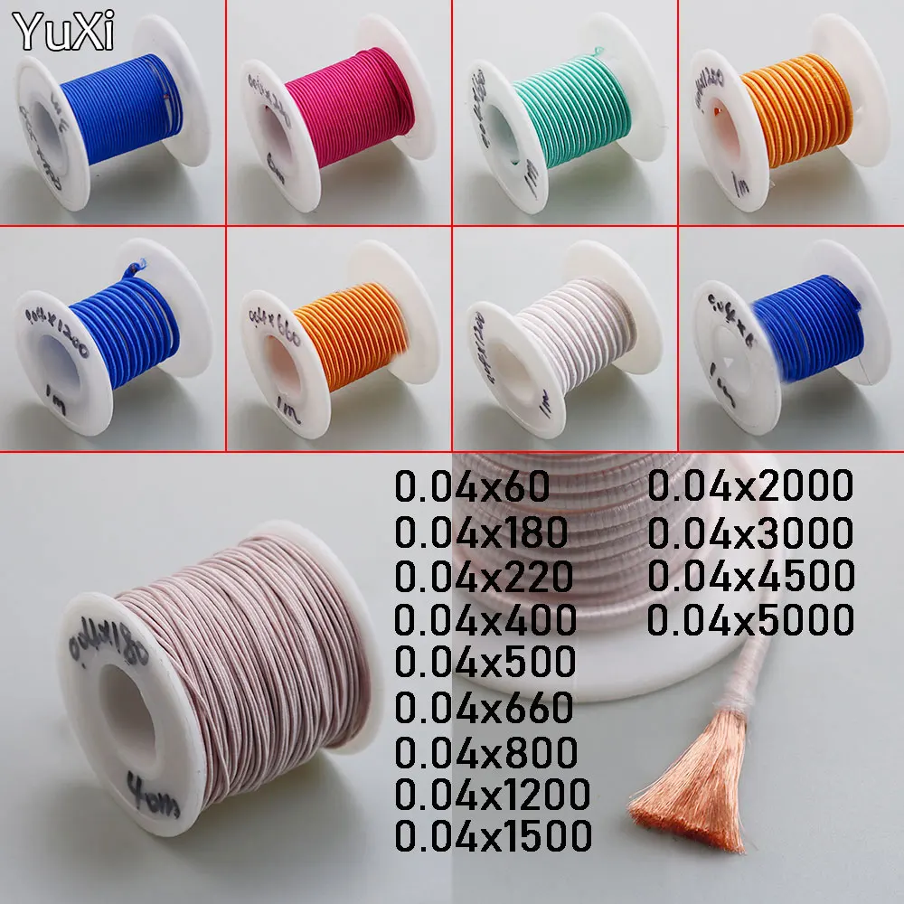 0.04x60 0.04X180 0.04x220 Strand Litz Wire 0.04mm Multi Stranded Polyester Silk Wrapped Copper Wire Yarn Wrapped Wire
0.04x60 0.04X180 0.04x220 Strand Litz Wire 0.04mm Multi Stranded Polyester Silk Wrapped Copper Wire Yarn Wrapped Wire