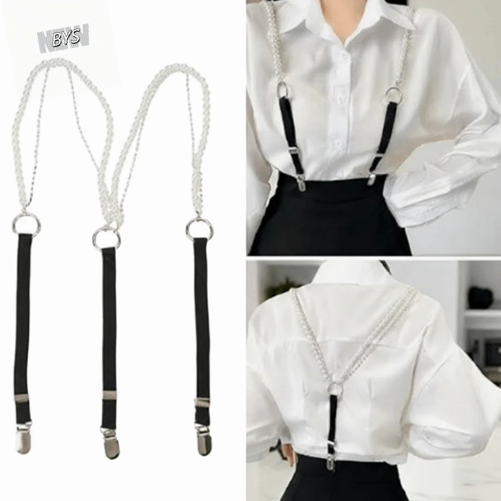 Pearls Rhinestone Pearl Suspenders Elastic 3 Metal Clips Y-Shape Suspender Belts Lady Girl Duck-mouth Clip Adjustable Suspenders
Pearls Rhinestone Pearl Suspenders Elastic 3 Metal Clips Y-Shape Suspender Belts Lady Girl Duck-mouth Clip Adjustable Suspenders