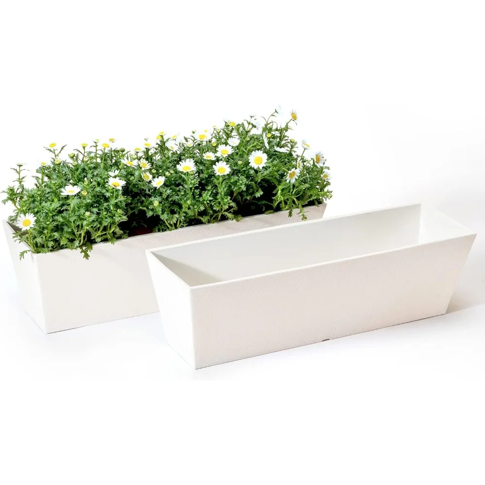 LA JOLIE MUSE Window Boxes Planters, Rectangular Plastic Planter for Indoor and Outdoor, Minimalist Chic Trapezoid-Shaped Succul
LA JOLIE MUSE Window Boxes Planters, Rectangular Plastic Planter for Indoor and Outdoor, Minimalist Chic Trapezoid-Shaped Succul