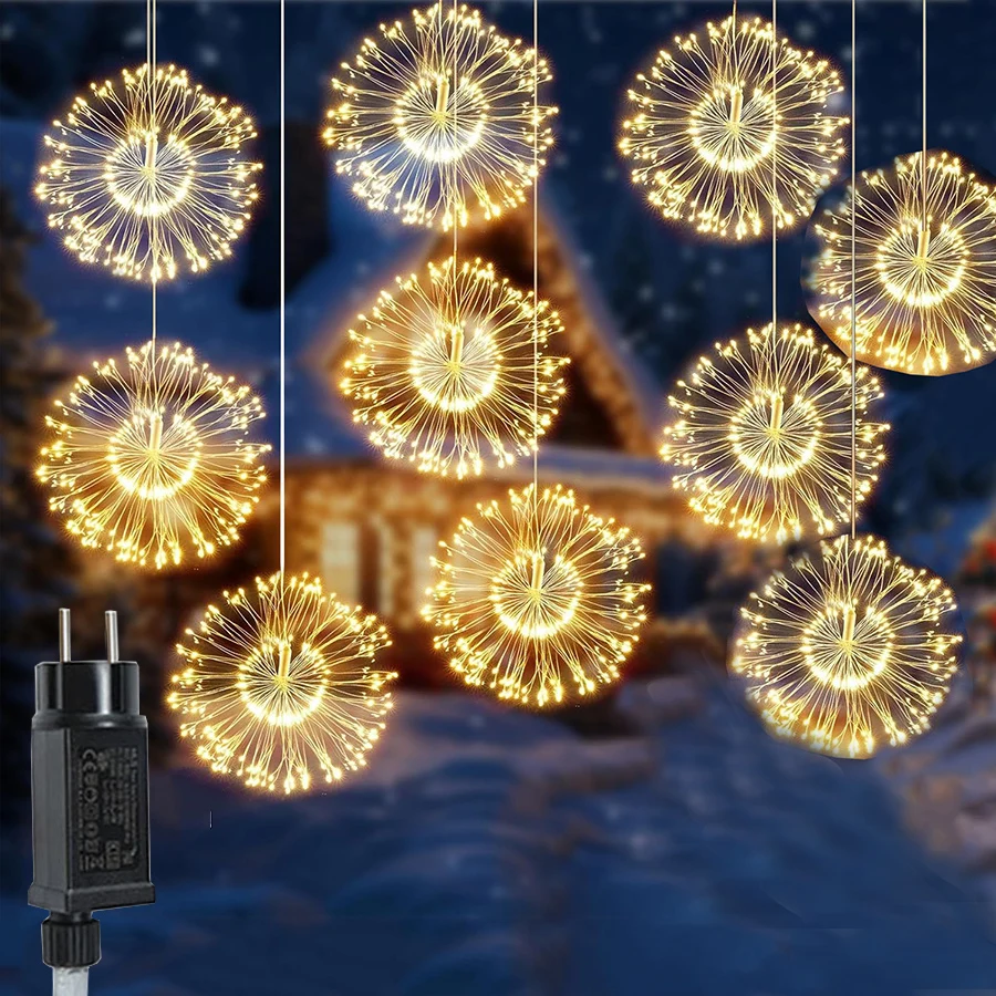 600/1200 LED Plug-in Starburst Lights Firework Lights 8 Modes Waterproof Hanging Fireworks Fairy Light for Patio Party Decor
600/1200 LED Plug-in Starburst Lights Firework Lights 8 Modes Waterproof Hanging Fireworks Fairy Light for Patio Party Decor