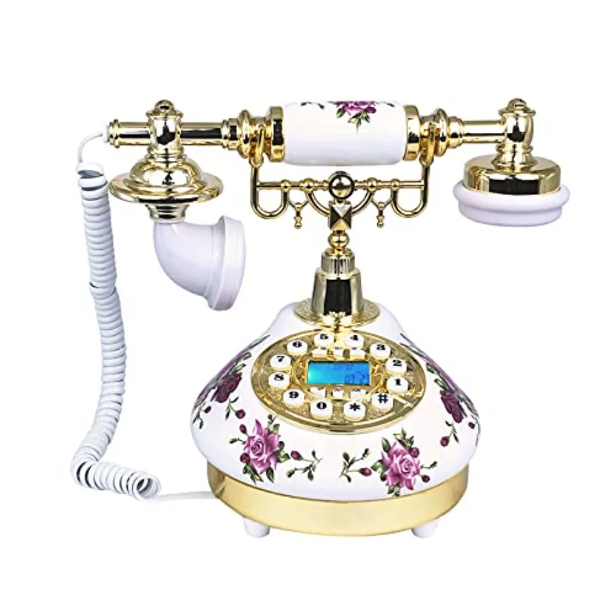 Corded Antique Landline Telephones Ceramic Made Old Fashion Home Phone Classic Decorative Single Line Desk Telephone for Office
Corded Antique Landline Telephones Ceramic Made Old Fashion Home Phone Classic Decorative Single Line Desk Telephone for Office