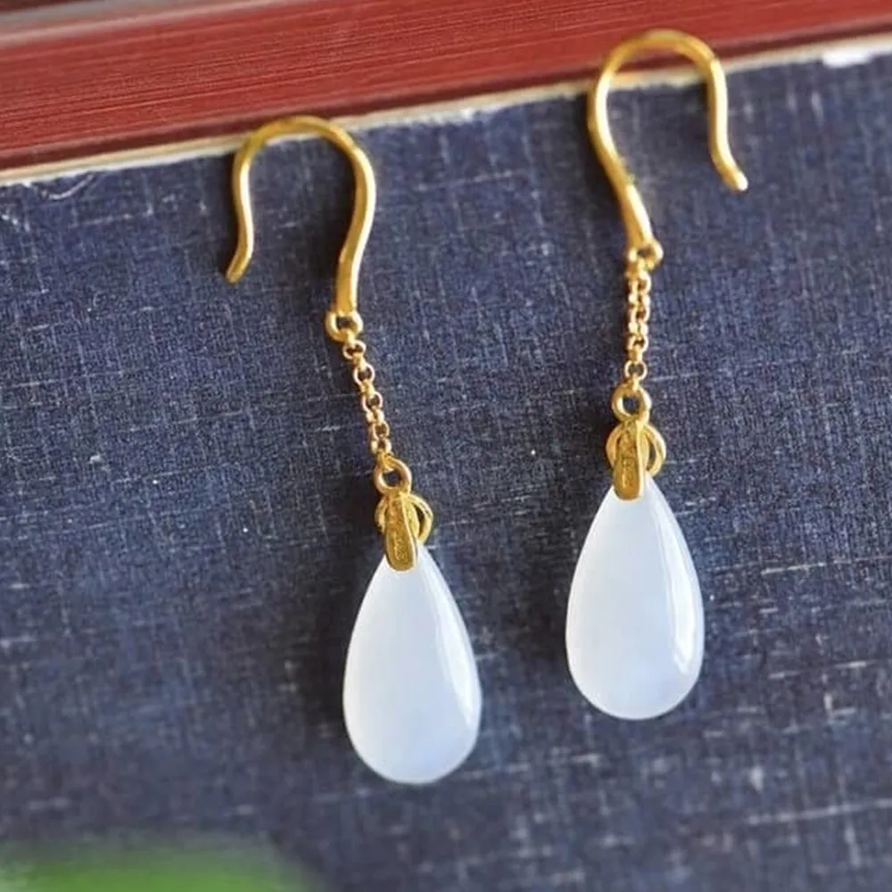 Новые красивые серьги из натурального белого нефрита, изысканные модные украшения, изысканный праздничный подарок, аксессуары, ювелирные изделия
Новые красивые серьги из натурального белого нефрита, изысканные модные украшения, изысканный праздничный подарок, аксессуары, ювелирные изделия