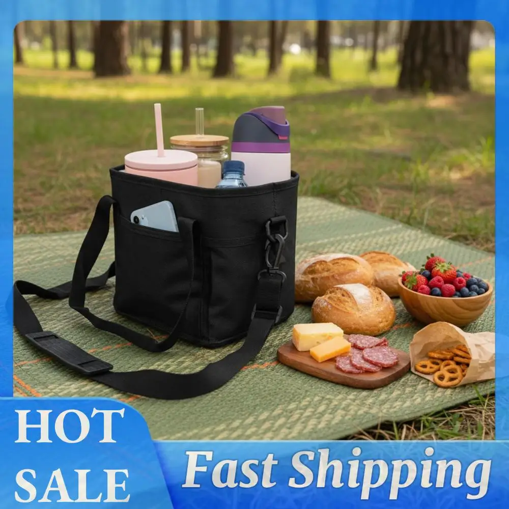 4 Compartment Drink Bag with Adjustable Strap Reusable Drink Carrier Family Size for Hiking Walking Sports Outings Daily Use (Black)
4 Compartment Drink Bag with Adjustable Strap Reusable Drink Carrier Family Size for Hiking Walking Sports Outings Daily Use (Black)