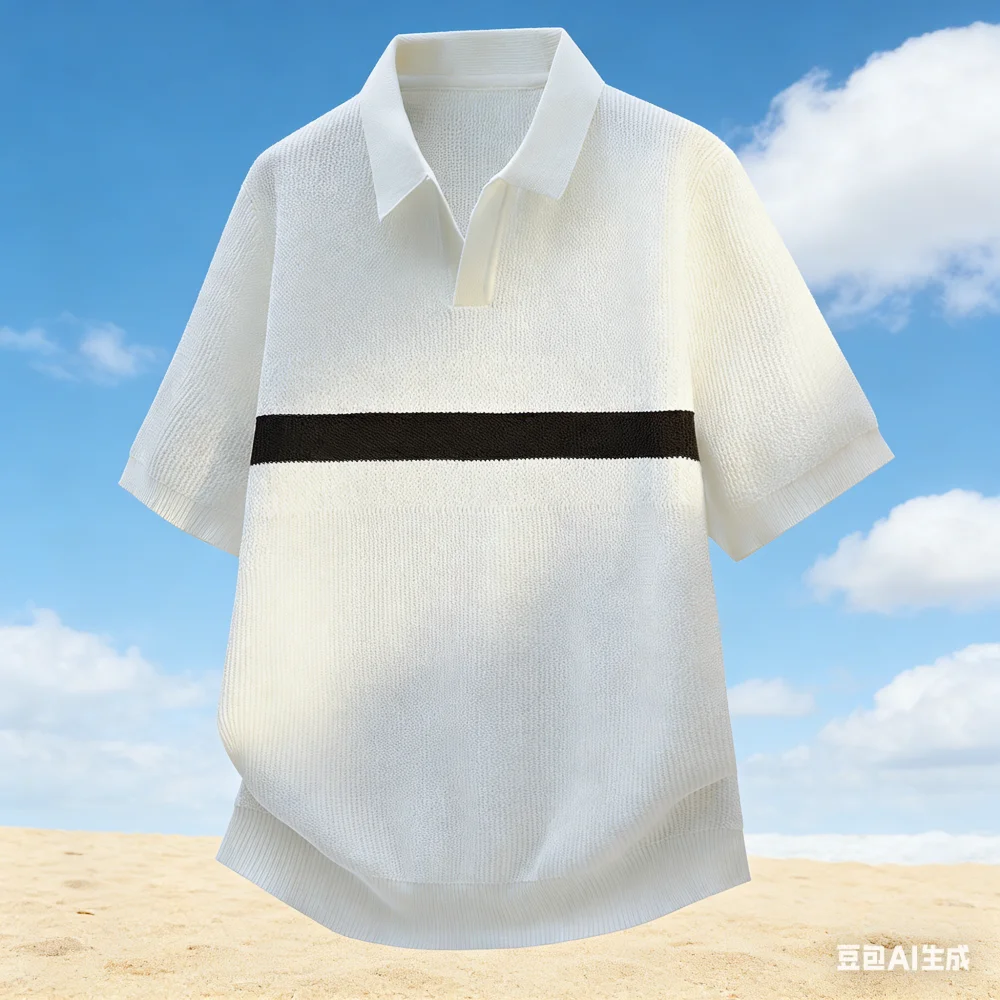 2026 Summer Personalized Knitted Short-Sleeved Sweater with Collar Polo T-shirt - Spring/Summer Fashion Style Comfortable Men's
2026 Summer Personalized Knitted Short-Sleeved Sweater with Collar Polo T-shirt - Spring/Summer Fashion Style Comfortable Men's
