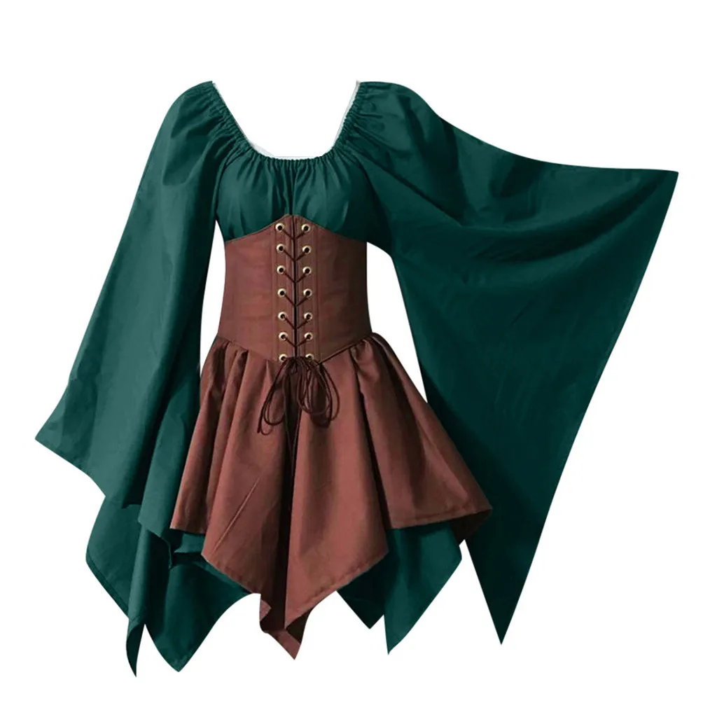 Medieval Costume Dress for Women Halloween Cosplay Vintage Renaissance Fairy Elf Corset Waist Dresses
Medieval Costume Dress for Women Halloween Cosplay Vintage Renaissance Fairy Elf Corset Waist Dresses