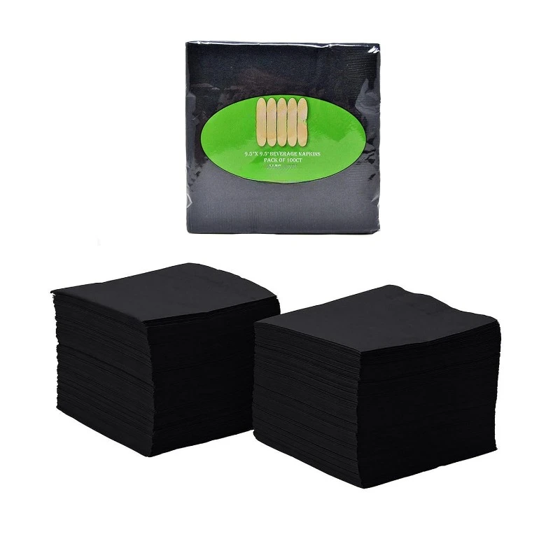 2 Ply Black Napkin-100ct Paper Cocktail Beverage Napkins, 2-Ply, Black (Pack of 100)
2 Ply Black Napkin-100ct Paper Cocktail Beverage Napkins, 2-Ply, Black (Pack of 100)