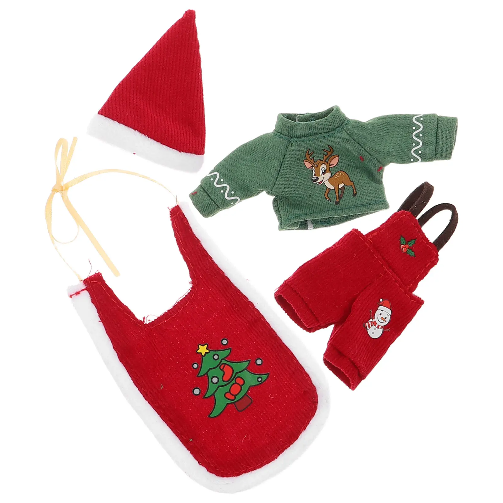 1Set Christmas Elf Clothes Mini Winter Overalls Hat Bib Holiday Outfit Accessories for Dollhouse Decor Christmas Elf Set
1Set Christmas Elf Clothes Mini Winter Overalls Hat Bib Holiday Outfit Accessories for Dollhouse Decor Christmas Elf Set