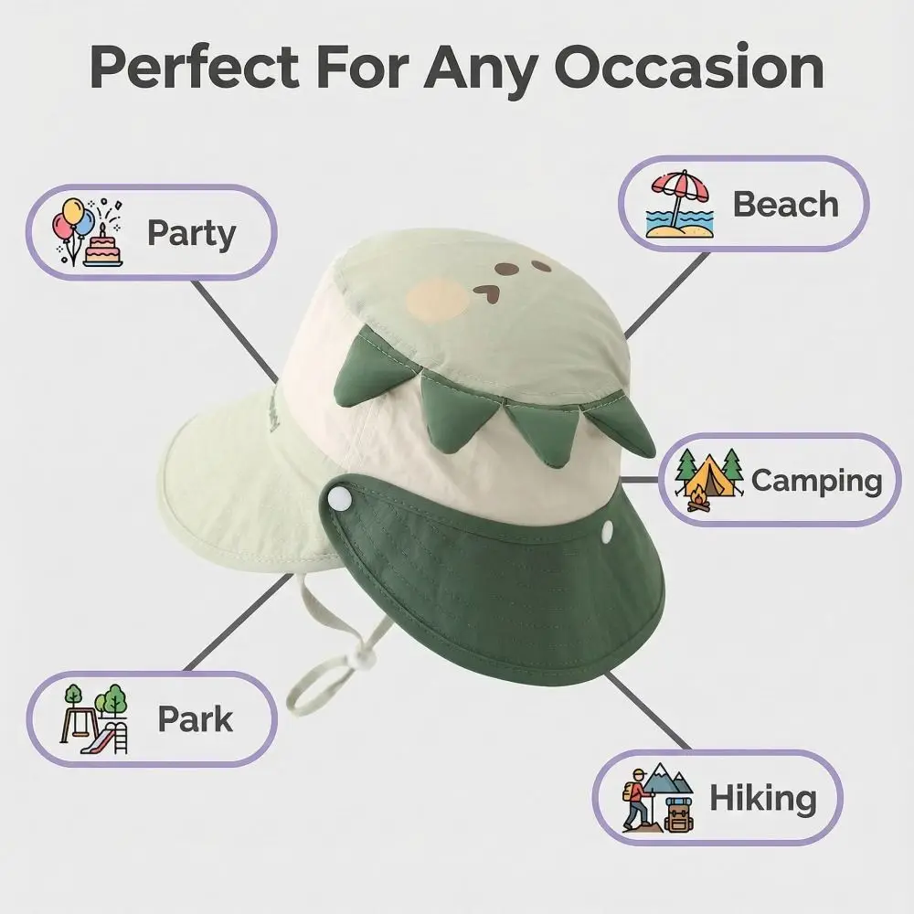 High Quality Adjustable Chin Strap Sun Hat Wide Brim Breathable Bucket Hat UV Protection Cartoon Beach Cap Toddler
High Quality Adjustable Chin Strap Sun Hat Wide Brim Breathable Bucket Hat UV Protection Cartoon Beach Cap Toddler