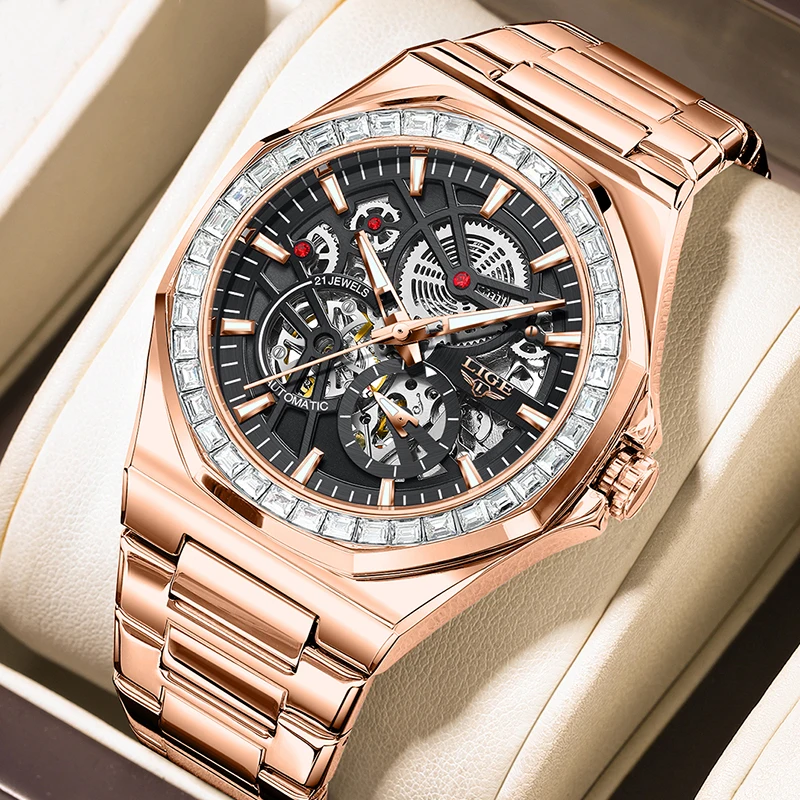 LIGE New Creative Hollow Skeleton Mechanical Watches For Men Casual Sports Waterproof Luminous Tourbillon Automatic Watch Men
LIGE New Creative Hollow Skeleton Mechanical Watches For Men Casual Sports Waterproof Luminous Tourbillon Automatic Watch Men