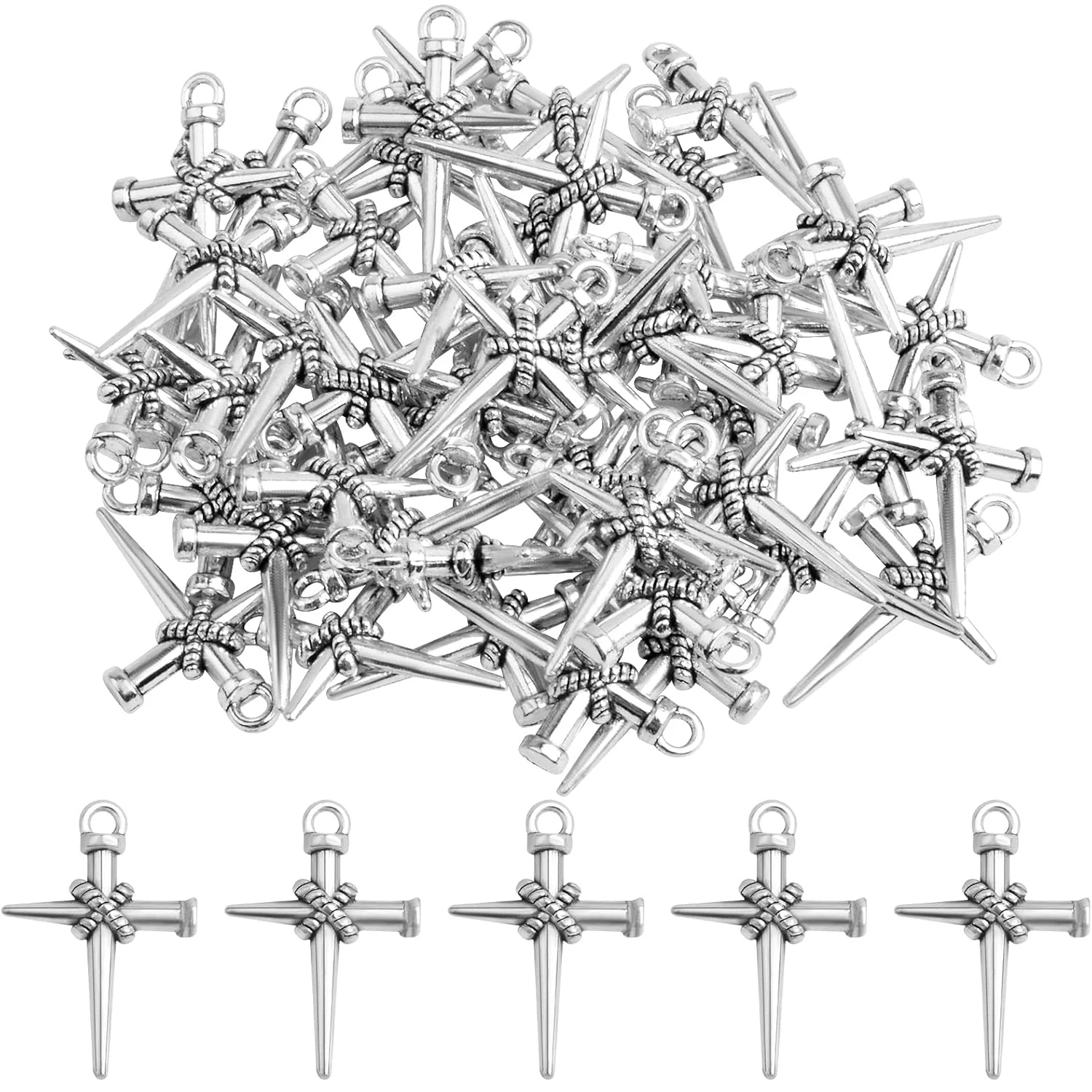 50 шт. подвесок в виде креста Иисуса, религиозные кулоны-кресты из сплава, подвески-распятия для самостоятельного изготовления ожерелий, браслетов, брелоков
50 шт. подвесок в виде креста Иисуса, религиозные кулоны-кресты из сплава, подвески-распятия для самостоятельного изготовления ожерелий, браслетов, брелоков