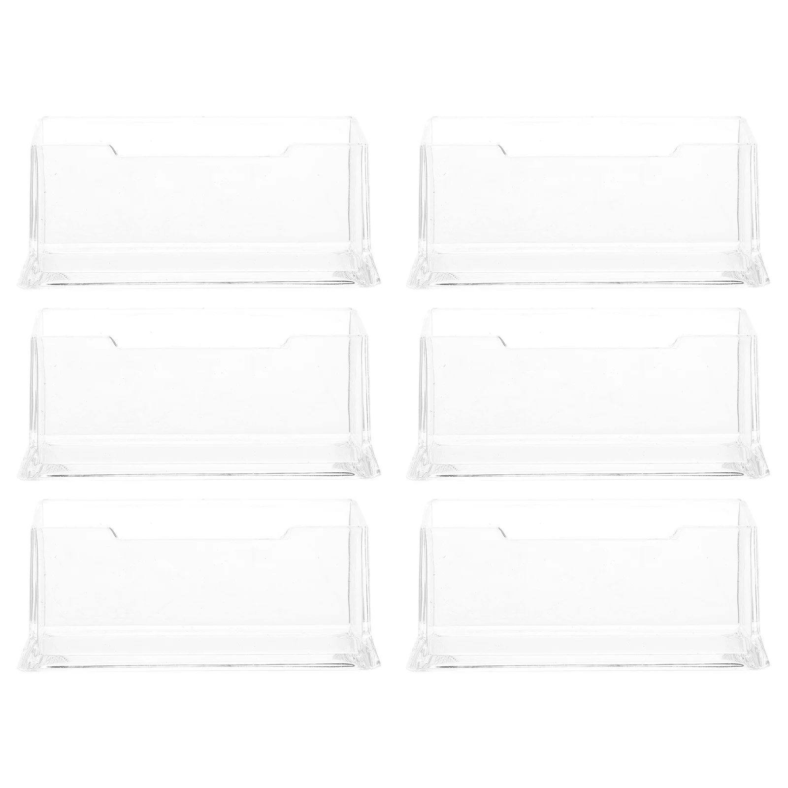 6Pcs Desktop Business Card Display Holder Clear Plastic Card Holder Thickened Base Large Capacity Cards Organizer Office
6Pcs Desktop Business Card Display Holder Clear Plastic Card Holder Thickened Base Large Capacity Cards Organizer Office
