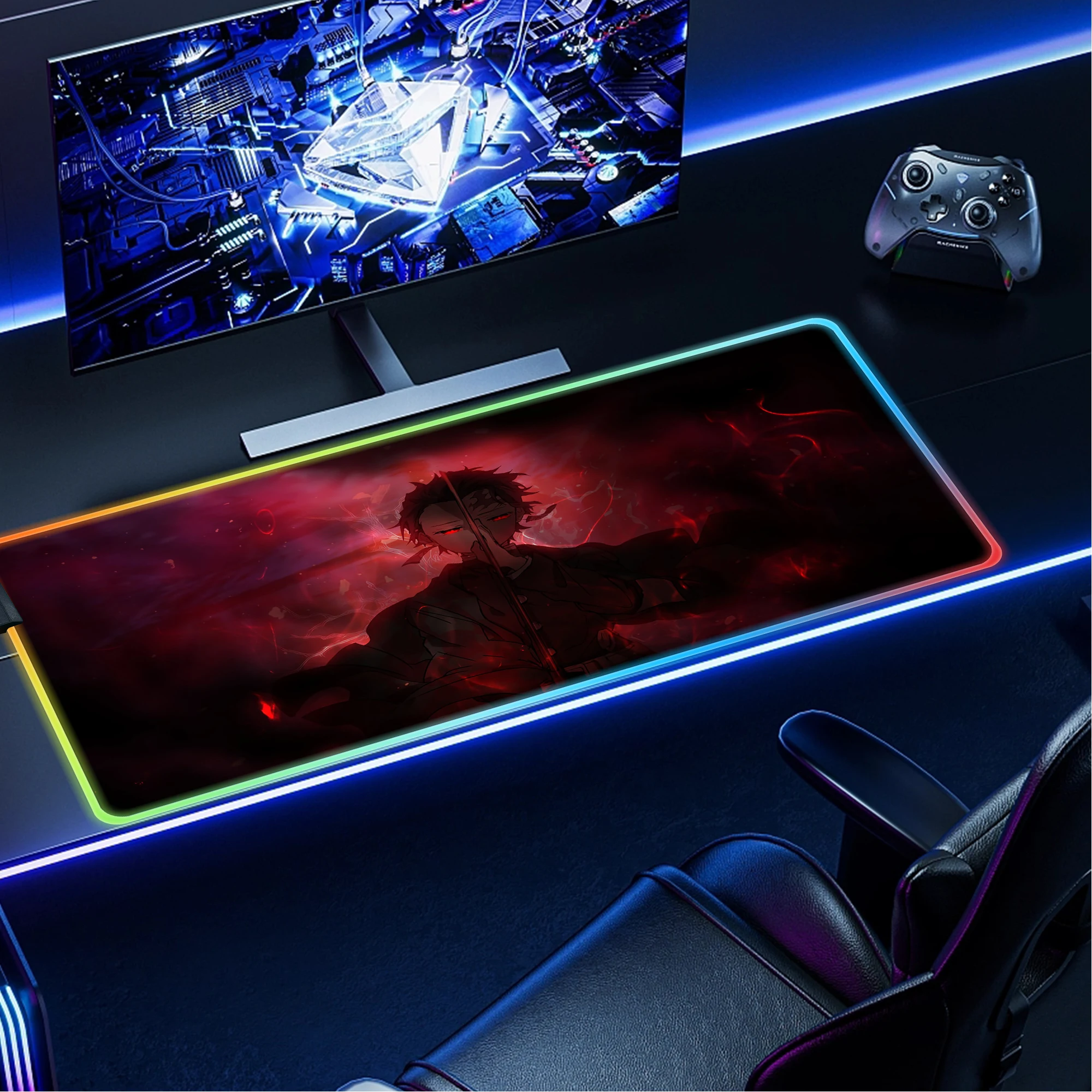 Japanese Anime Large RGB Gaming Mouse Pad-13 Light Modes,Demon Slaye Extended Soft LED Mouse Pad,Computer Keyboard Mousepad Mat
Japanese Anime Large RGB Gaming Mouse Pad-13 Light Modes,Demon Slaye Extended Soft LED Mouse Pad,Computer Keyboard Mousepad Mat
