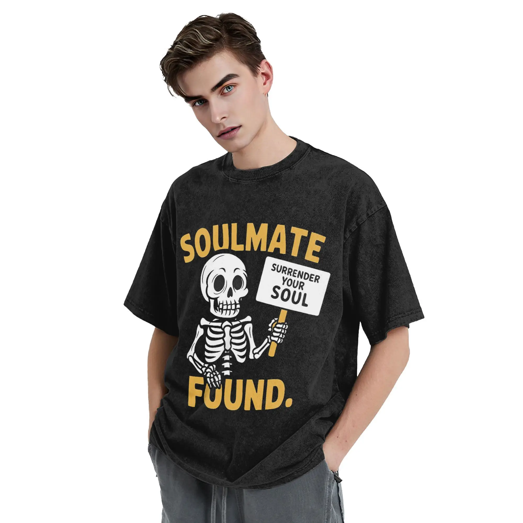 Футболка Soulmate Found для мужчин, хлопковые футболки большого размера, мужские футболки с коротким круглым вырезом, летняя одежда, топы, S-2XL
Футболка Soulmate Found для мужчин, хлопковые футболки большого размера, мужские футболки с коротким круглым вырезом, летняя одежда, топы, S-2XL