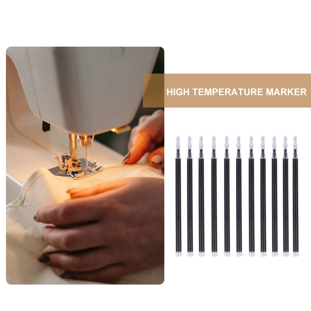 100 Pcs Disappearing High Temperature Marker Pen Fabric for Sewing Refill Products Black
100 Pcs Disappearing High Temperature Marker Pen Fabric for Sewing Refill Products Black