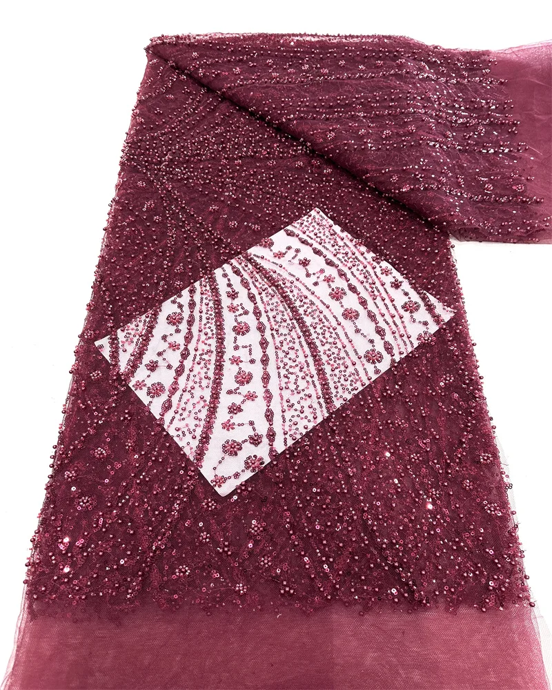 5 Yards African Beaded Lace Fabric 2025 High Quality Nigerian Luxury Sequins Lace French Tulle Fabric For Wedding Party Dress
5 Yards African Beaded Lace Fabric 2025 High Quality Nigerian Luxury Sequins Lace French Tulle Fabric For Wedding Party Dress