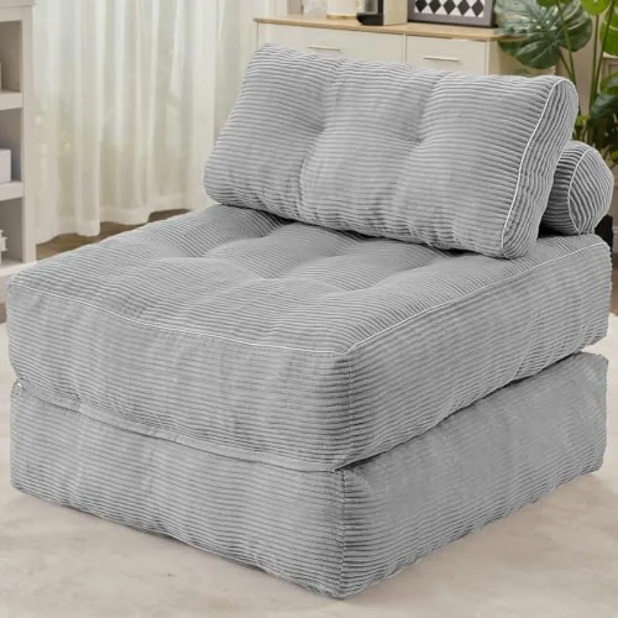 Folding Sofa Bed for Living Room Bedroom Apartment Office, Fabric Gray, Dual-Pillow Support Ergonomic Back Design, Compact Fold
Folding Sofa Bed for Living Room Bedroom Apartment Office, Fabric Gray, Dual-Pillow Support Ergonomic Back Design, Compact Fold