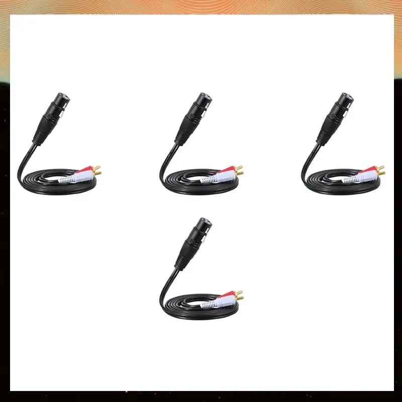 4X, 1.5M/ 5Ft Stereo Audio Splitter Patch Y Cable Cord 1 XLR Female To 2 RCA Male Plug-Y05A
4X, 1.5M/ 5Ft Stereo Audio Splitter Patch Y Cable Cord 1 XLR Female To 2 RCA Male Plug-Y05A