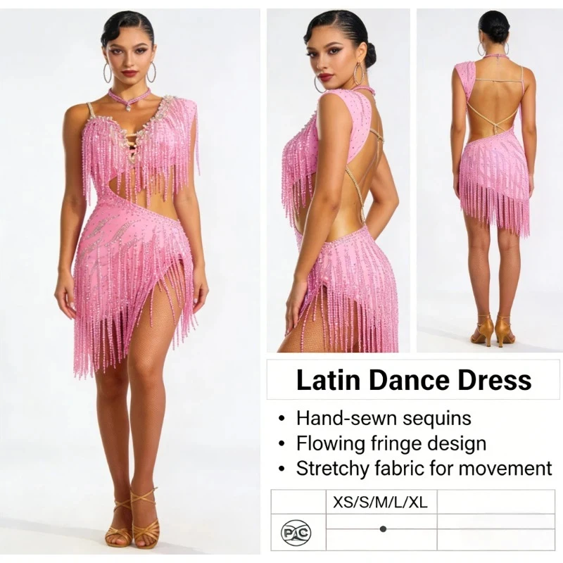 Latin Dance Backless Dress Women Customsized Senior AB Stones Fringe Dresses Rumba Cha Cha Tango Performance Competiton Costumes
Latin Dance Backless Dress Women Customsized Senior AB Stones Fringe Dresses Rumba Cha Cha Tango Performance Competiton Costumes
