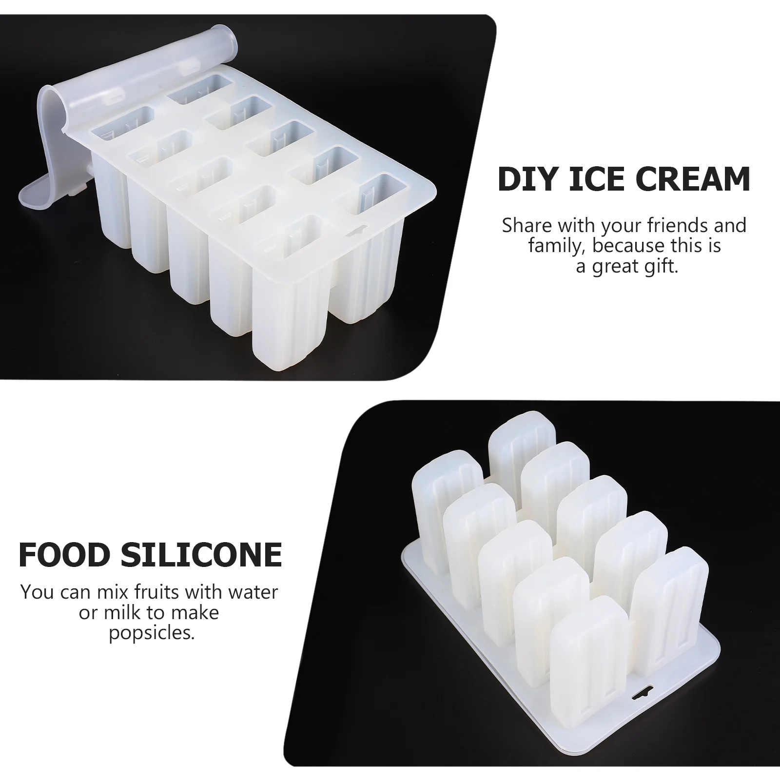 Home Mold DIY Ice Cream Maker with Wood Sticks Assorted Colors High Quality Non Leak Reusable Easy Storage Cold Treat
Home Mold DIY Ice Cream Maker with Wood Sticks Assorted Colors High Quality Non Leak Reusable Easy Storage Cold Treat