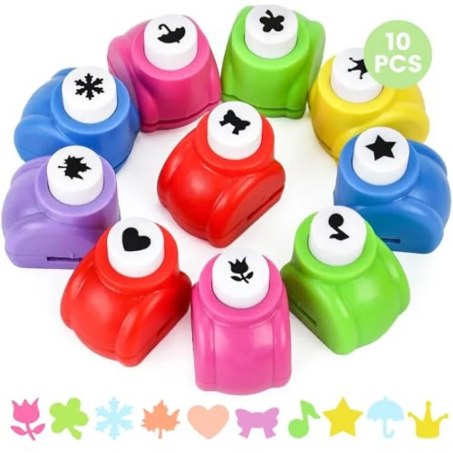 10 Pack Shape Paper Hole Punch Craft Set for DIY Crafting, Scrapbooking, Handmade Greeting Cards, Photo Albums, Mini Cutter Nai
10 Pack Shape Paper Hole Punch Craft Set for DIY Crafting, Scrapbooking, Handmade Greeting Cards, Photo Albums, Mini Cutter Nai