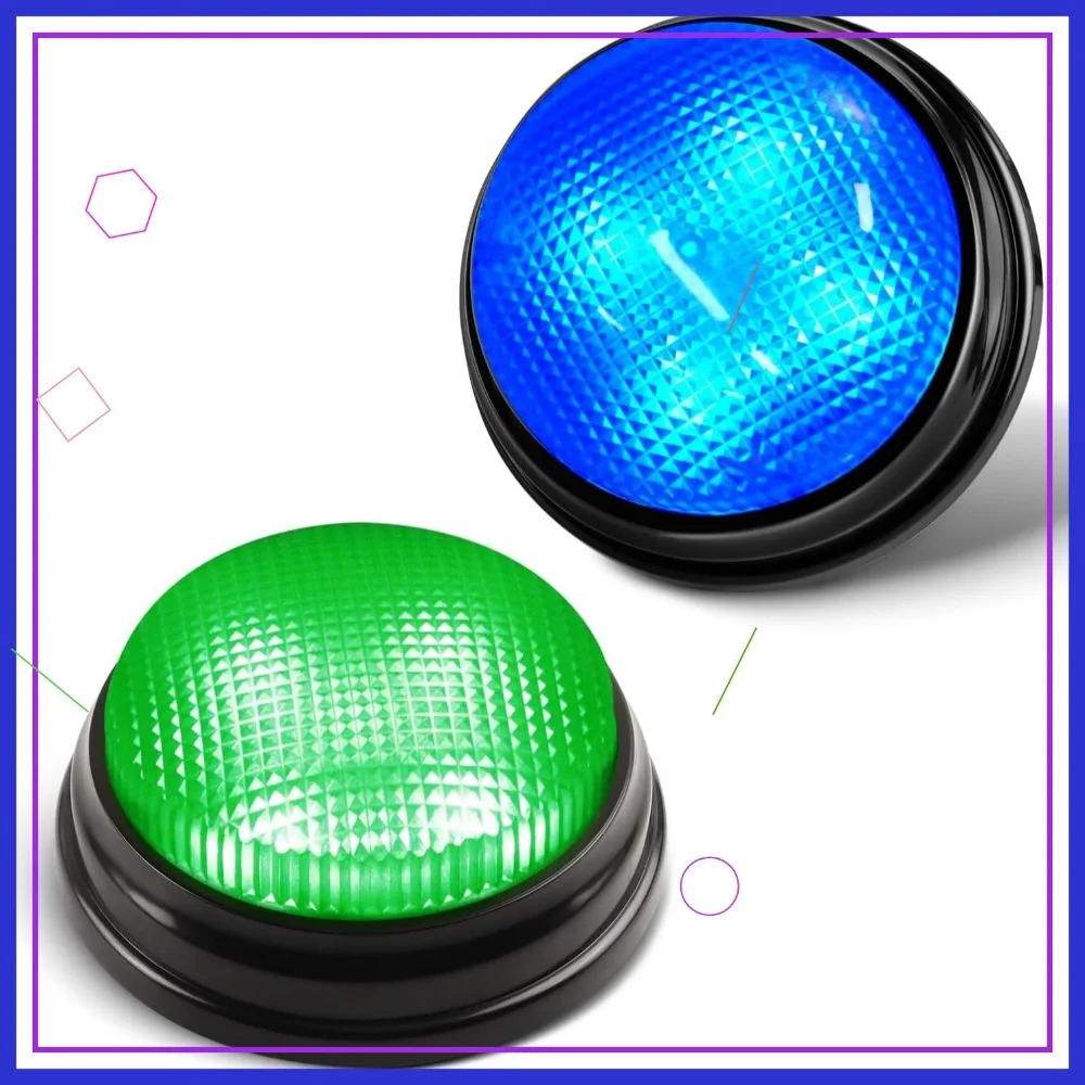 Super Bright 4-LED Game Buzzers, Unique Sounds, Compact Portable with Lock Switch for Trivia Games, Classroom, Family Feud
Super Bright 4-LED Game Buzzers, Unique Sounds, Compact Portable with Lock Switch for Trivia Games, Classroom, Family Feud