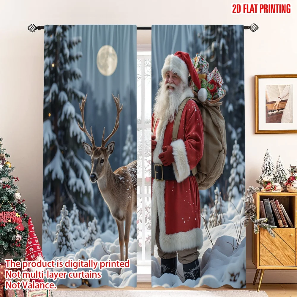 2pcs 2D flat printing Christmas Curtains Santa Claus Deer Presents Winter Fabric Without Electricity Festive Holiday Use for
2pcs 2D flat printing Christmas Curtains Santa Claus Deer Presents Winter Fabric Without Electricity Festive Holiday Use for