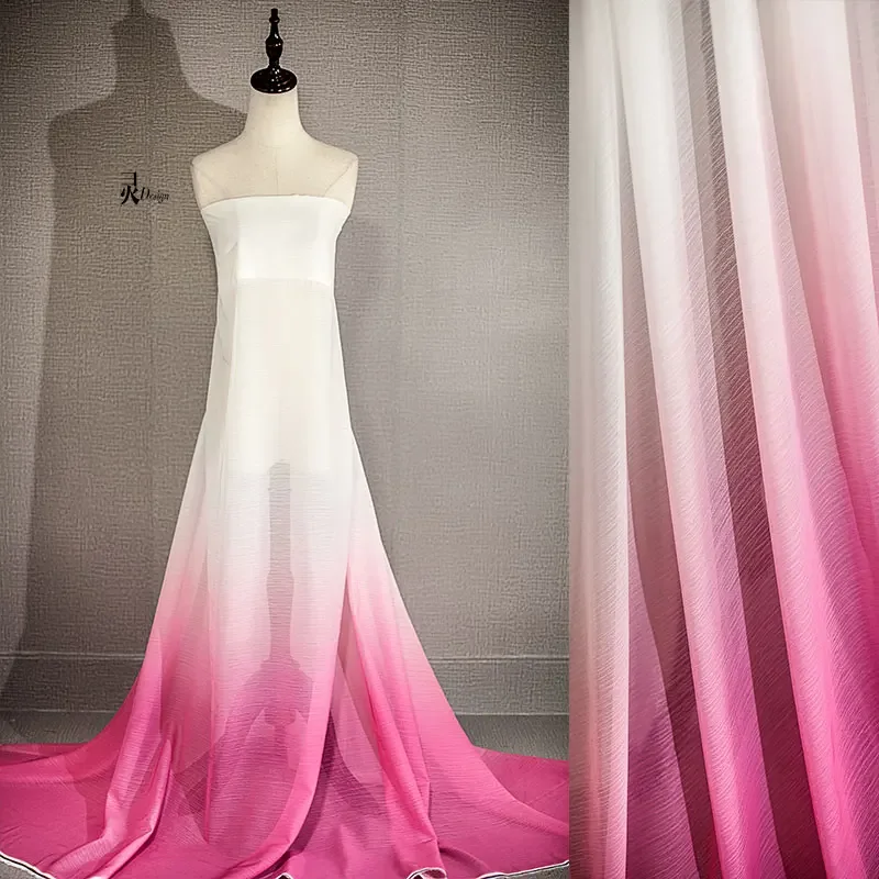 Chiffon Fabric Red Gradient Stage Fashion Dress Georgette Hanfu Ancient Style Clothing Designer Diy Sewing Material By The Meter
Chiffon Fabric Red Gradient Stage Fashion Dress Georgette Hanfu Ancient Style Clothing Designer Diy Sewing Material By The Meter