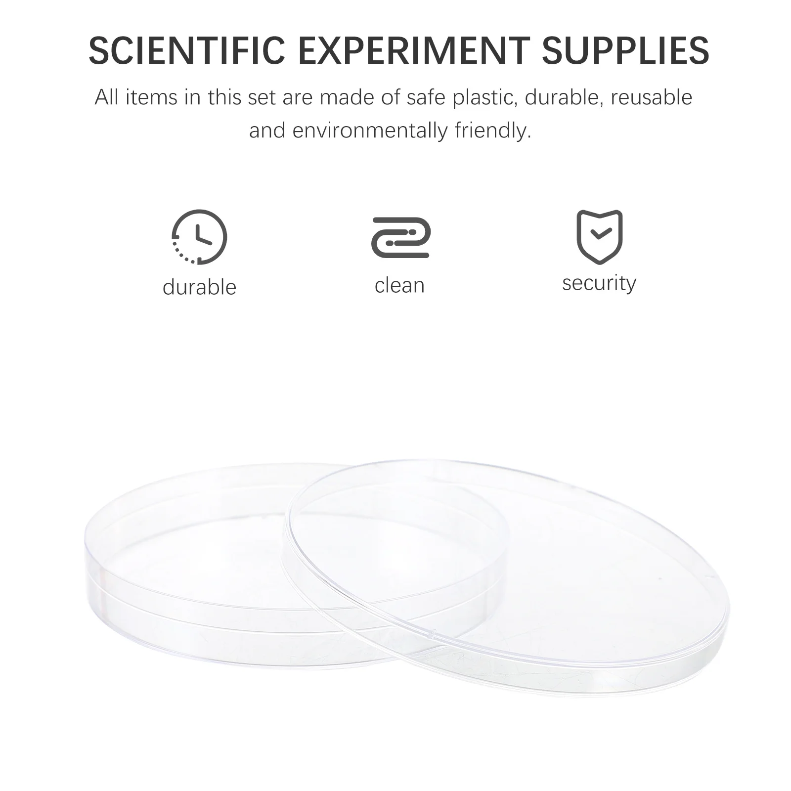 20Pcs Culture Petri Dish 90mm Clear Plastic Reusable Sterile for Biology Microbiology Scientific Experiment Supplies
20Pcs Culture Petri Dish 90mm Clear Plastic Reusable Sterile for Biology Microbiology Scientific Experiment Supplies