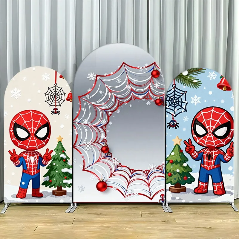 Arch Backdrop Cover Single Side Spider Man Holiday Snow Web Christmas Tree Festive Party Decoration Photo Booth Background Props
Arch Backdrop Cover Single Side Spider Man Holiday Snow Web Christmas Tree Festive Party Decoration Photo Booth Background Props