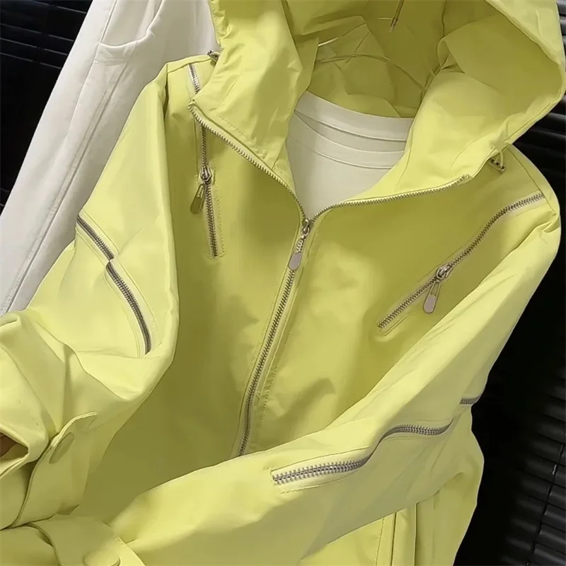 Korean Women Fashion Hooded Solid Color Outwear Spring Lady Long Sleeves Tops Coat 2025 Femme Fashion Zipper Stormtrooper Jacket
Korean Women Fashion Hooded Solid Color Outwear Spring Lady Long Sleeves Tops Coat 2025 Femme Fashion Zipper Stormtrooper Jacket