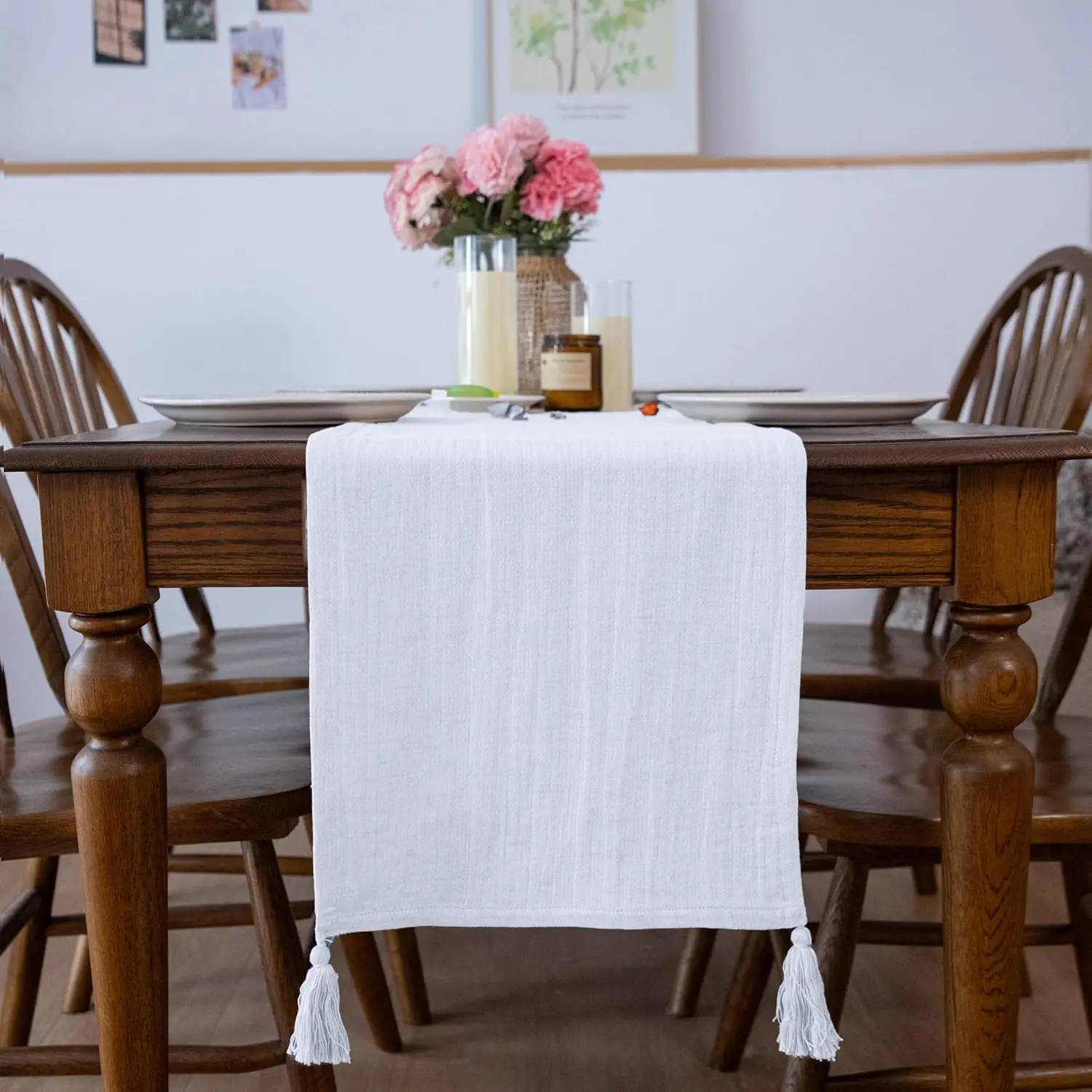 Простая льняная хлопковая дорожка для стола, дорожка для стола в фермерском доме с кисточками для богемной свадьбы в деревенском стиле, свадебный душ
Простая льняная хлопковая дорожка для стола, дорожка для стола в фермерском доме с кисточками для богемной свадьбы в деревенском стиле, свадебный душ