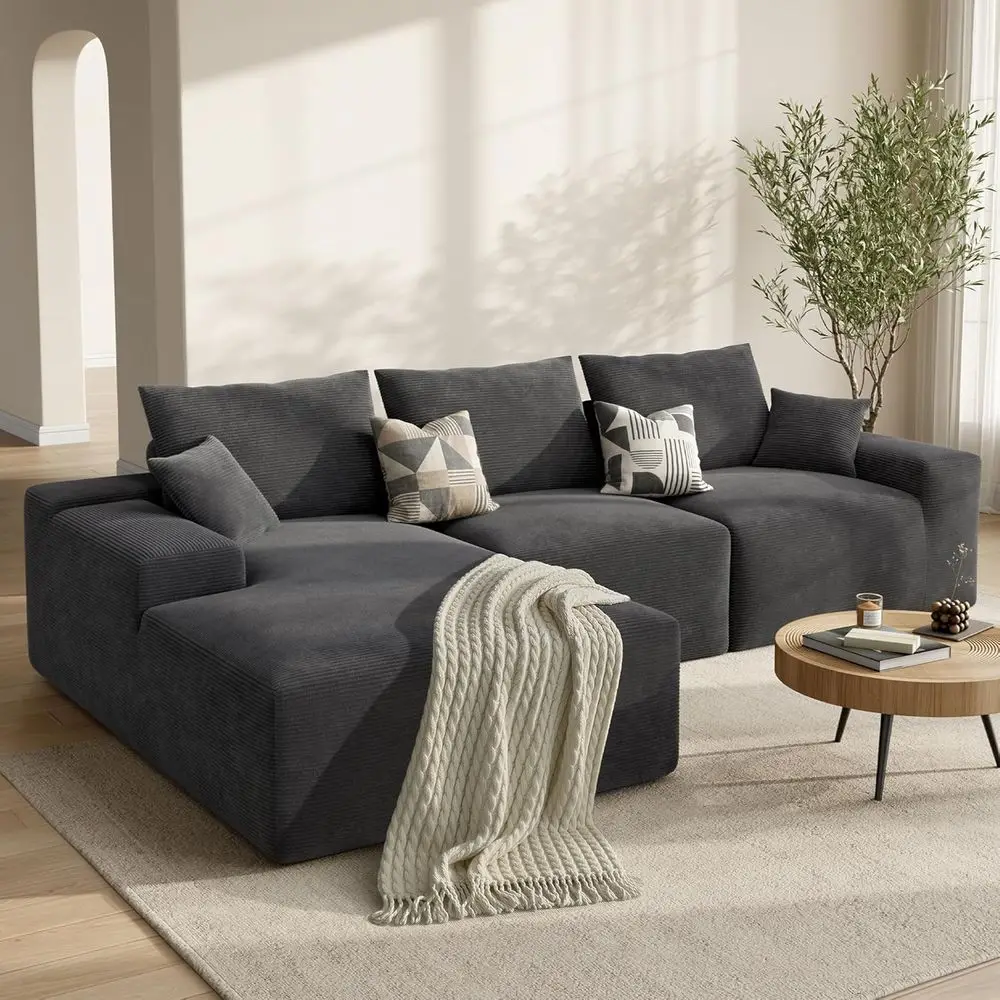 Угловой диван-софа 120 дюймов с оттоманкой, увеличенный глубокий диван BonelCouch, обивка из вельвета, L-образный диван для гостиной, не требует сборки
Угловой диван-софа 120 дюймов с оттоманкой, увеличенный глубокий диван BonelCouch, обивка из вельвета, L-образный диван для гостиной, не требует сборки