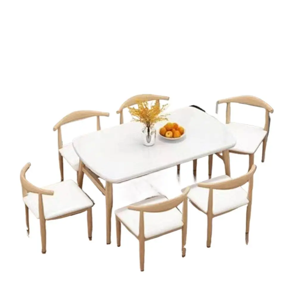 Dining table and chairs Nordic dining table Small household modern simple
Dining table and chairs Nordic dining table Small household modern simple