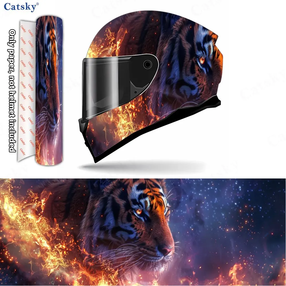 Star Flame Tiger Helmet Vinyl Wraps, Waterproof Scratch-Resistant Full Face Helmet Decals, Durable PVC Decoration Protection Hel
Star Flame Tiger Helmet Vinyl Wraps, Waterproof Scratch-Resistant Full Face Helmet Decals, Durable PVC Decoration Protection Hel