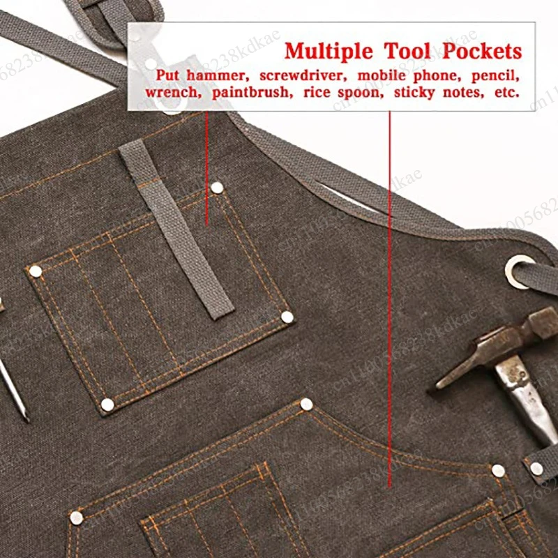 Multipocket Work Tool Apron, Simple Canvas Apron for Woodworking Garden Maintenance
Multipocket Work Tool Apron, Simple Canvas Apron for Woodworking Garden Maintenance