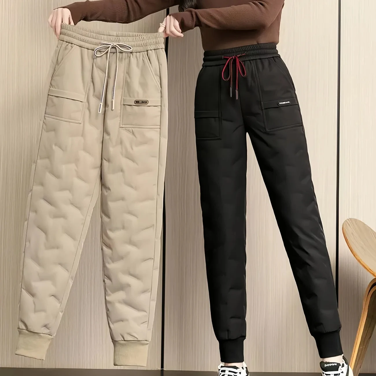 Winter Warm Casual Harem Pants Women Thicken Elastic High Waist Down Cotton Pantalones Classic Solid Snow Wear Calcas Feminina
Winter Warm Casual Harem Pants Women Thicken Elastic High Waist Down Cotton Pantalones Classic Solid Snow Wear Calcas Feminina